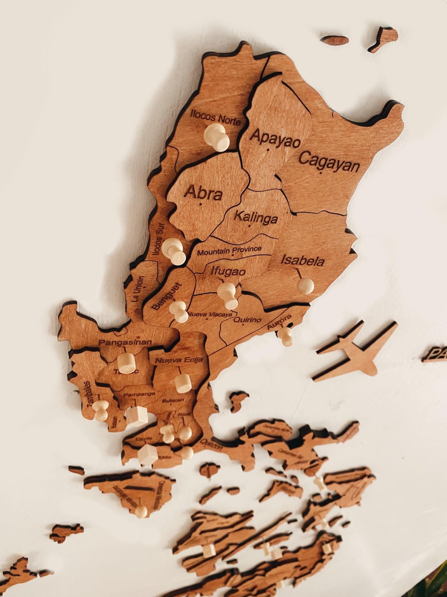 Wooden Philippine Map