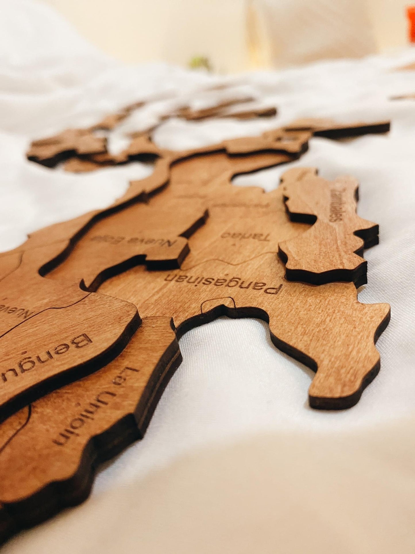 Wooden Philippine Map